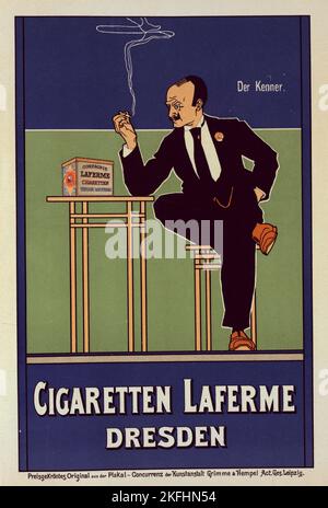 Affiche allemande pour les "Cigarettes Laferme", c1898. [Herausgeber: Imprimerie Chaix; Ort: Paris] Stockfoto