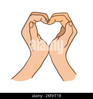 Herz aus den Händen. Vektordarstellung Stock Vektor