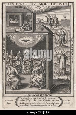 Les Festes du mois de Juin (Juni: Pfingsten), 1603. Stockfoto