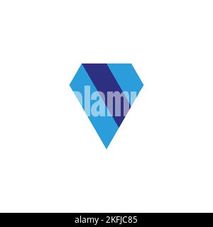 Diamond Falte geometrisches Symbol einfaches Logo Vektor Stock Vektor