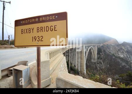 Bixby Bridge Monterey County California USA Stockfoto