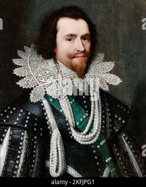 Michiel Jansz van Mierevelt; Porträt von George Villiers, 1. Duke of Buckingham; ca. 1625-1626; Öl auf Tafel; Kunstgalerie von South Australia, Nord Stockfoto