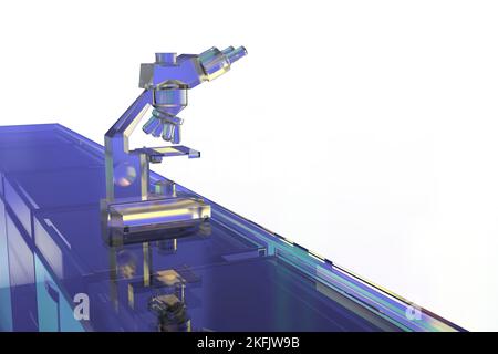 Optisches Lichtmikroskop, Illustration Stockfoto