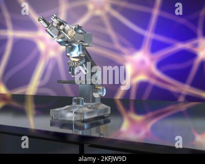 Optische Lichtmikroskope, Abbildung Stockfoto