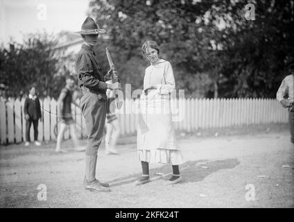 Nationalgarde von D.C. im Lager, 1915. Stockfoto