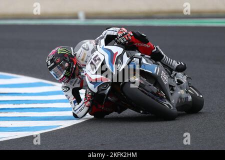 Victoria, Australien. 19.. November 2022. Scott Redding (GBR)Rennen für die BMW Motorrad WorldSBK Team-Riding der BMW M1000RR duirng der Tissot SuperPoll während der australischen Grand Ridge Runde 2022 der MOTUL FIM Superbike Weltmeisterschaft 2022 auf Phillip Island, Australien am 19 2022. November - Bildquelle: brett keating/Alamy Live News Stockfoto