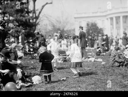 Ostereier Rollen, Weisses Haus, 1914. Stockfoto