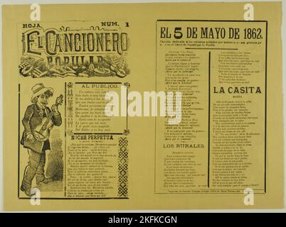 El cancionero beliebt, hoja num. 1 (The Popular Songbook, Blatt Nr. 1), n.d. Stockfoto