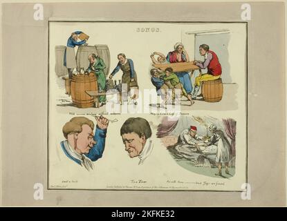 Platte aus Illustrationen zu Popular Songs, 1822. Stockfoto