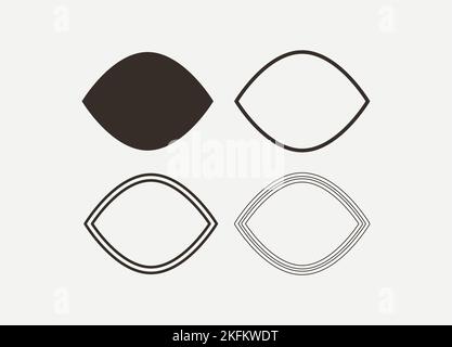 Hochzeitsrahmen. Mailbox Monogram Basic Shape, Monogram Frame leerer Frame Label Vektorvorlage. Stock Vektor