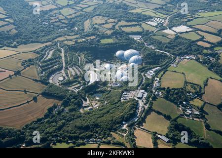 The Eden Project, in der alten chinesischen Tongrube in Bodelva, Cornwall, 2018. Stockfoto