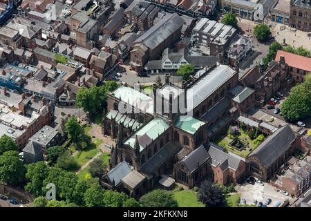 Chester Cathedral, Cheshire West und Chester, 2021. Stockfoto