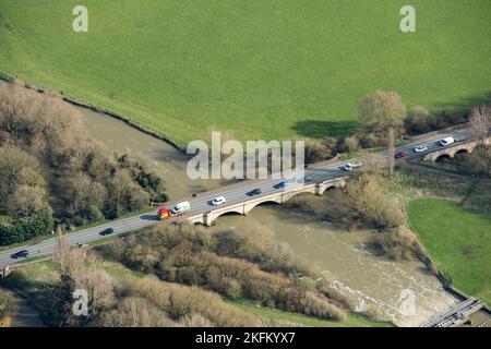 Olney Bridge, eine Brücke aus dem frühen 19.. Jahrhundert, Milton Keynes, 2018. Stockfoto