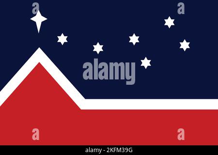 Einfache Flagge Westkanadas. Richtige Größe, Proportion, Farben Stock Vektor