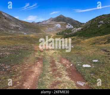 Wanderweg im Naturpark Somiedo, Asturien, Spanien Stockfoto