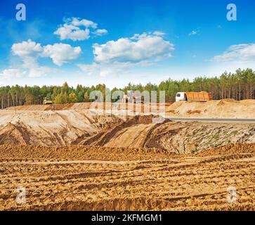 Blick auf die Baustelle Stockfoto