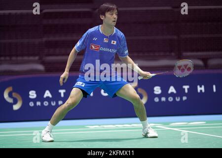 SYDNEY, AUSTRALIEN - 17. NOVEMBER: Yuki Kaneko aus Japan in Aktion beim gemischten Doppelspiel zwischen Japan und Taipei am 17. November 2022 im Quaycenter in Sydney, Australien Stockfoto