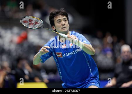 SYDNEY, AUSTRALIEN - 17. NOVEMBER: Yuki Kaneko aus Japan in Aktion beim gemischten Doppelspiel zwischen Japan und Taipei am 17. November 2022 im Quaycenter in Sydney, Australien Stockfoto