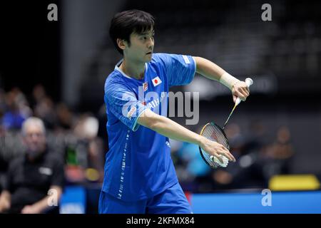 SYDNEY, AUSTRALIEN - 17. NOVEMBER: Yuki Kaneko aus Japan in Aktion beim gemischten Doppelspiel zwischen Japan und Taipei am 17. November 2022 im Quaycenter in Sydney, Australien Stockfoto