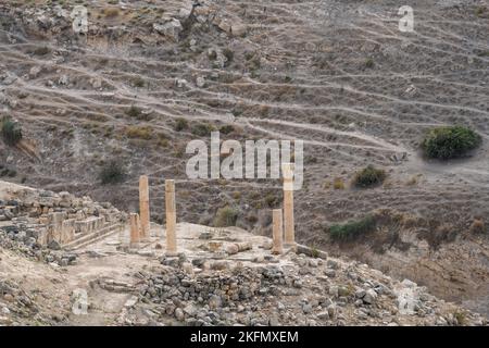 Pella Ostkirche in Jordanien, die Ruinen einer byzantinischen Kirche Stockfoto