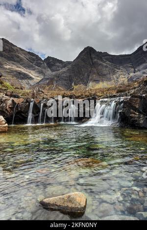 Fairy Pools, Glen Spröde, Isle of Skye, Schottland, Großbritannien Stockfoto
