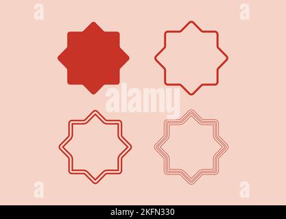 Hochzeitsrahmen. Mailbox Monogram Basic Shape, Monogram Frame leerer Frame Label Vektorvorlage. Stock Vektor