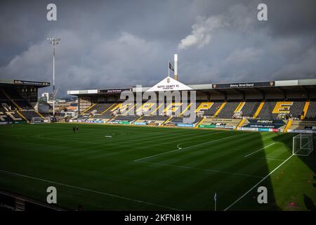 Nottingham, Großbritannien. 19.. November 2022. Eine allgemeine Ansicht des Meadow Lane Stadions vor dem Spiel der Vanarama National League Notts County gegen Yeovil Town in Meadow Lane, Nottingham, Großbritannien, 19.. November 2022 (Foto von Ritchie Sumpter/News Images) Credit: News Images LTD/Alamy Live News Stockfoto