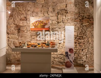 Trento: Archäologische Stätte - unter dem historischen Zentrum von Trient befindet sich die antike römische Stadt Tridentum - Trentino Alto Adige, Italien Stockfoto