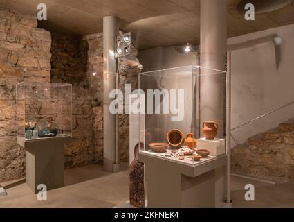 Trento: Archäologische Stätte - unter dem historischen Zentrum von Trient befindet sich die antike römische Stadt Tridentum - Trentino Alto Adige, Italien Stockfoto