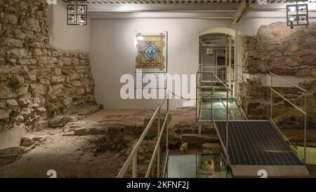 Trento: Archäologische Stätte - unter dem historischen Zentrum von Trient befindet sich die antike römische Stadt Tridentum - Trentino Alto Adige, Italien Stockfoto