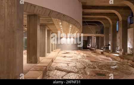 Trento: Archäologische Stätte - unter dem historischen Zentrum von Trient befindet sich die antike römische Stadt Tridentum - Trentino Alto Adige, Italien Stockfoto