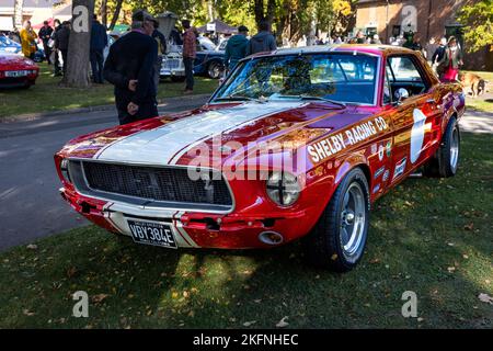 1967 Ford Mustang GT „VBY 384E“ auf der Oktober-Scramble im Bicester Heritage Centre am 9.. Oktober 2022 Stockfoto