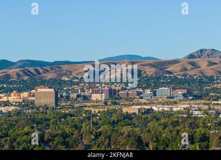 Die Skyline des Golden Colorado aus der Vogelperspektive Stockfoto