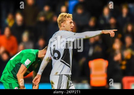 Harvey Rodgers (Accrington Stanley, 16) zeigt sich während des Sky Bet League 1-Spiels zwischen Cambridge United und Accrington Stanley im R Costings Abbey Stadium, Cambridge, am Samstag, den 19.. November 2022. (Kredit: Kevin Hodgson | MI News) Kredit: MI Nachrichten & Sport /Alamy Live News Stockfoto