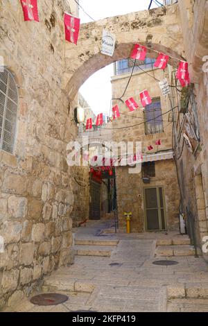 Jerusalem, Israel - 20. September 2017: Architektur in der Altstadt Stockfoto