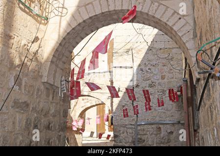 Jerusalem, Israel - 20. September 2017: Architektur in der Altstadt Stockfoto