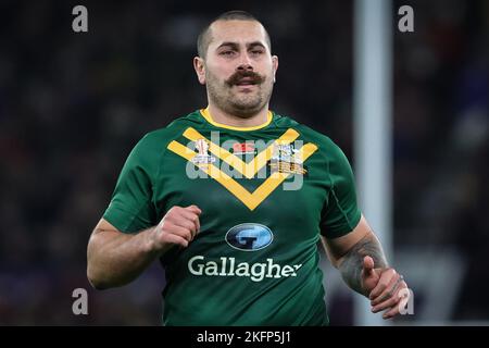 Manchester, Großbritannien. 19.. November 2022. Reagan Campbell-Gillard aus Australien während des Rugby League World Cup 2021 Finales Australien gegen Samoa im Old Trafford, Manchester, Großbritannien, 19.. November 2022 (Foto von Mark Cosgrove/News Images) in Manchester, Großbritannien am 11/19/2022. (Foto von Mark Cosgrove/News Images/Sipa USA) Quelle: SIPA USA/Alamy Live News Stockfoto