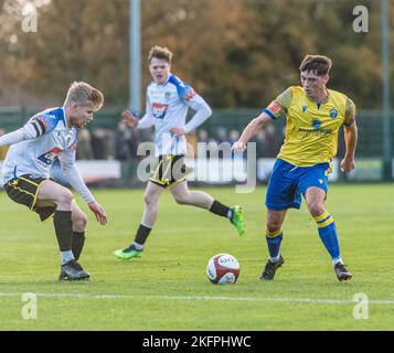 Warrington, UK, 19/11/2022, Warrington Town V Guiseley FA Trophy zweite Runde 19.. November 2022 Stockfoto