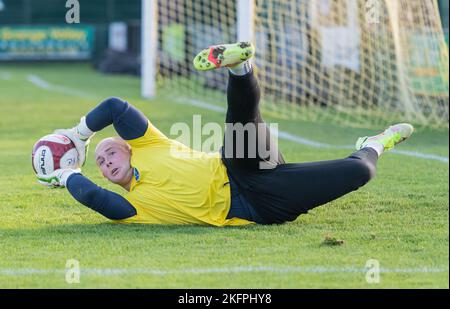 Warrington, UK, 19/11/2022, Warrington Town V Guiseley FA Trophy zweite Runde 19.. November 2022 Stockfoto