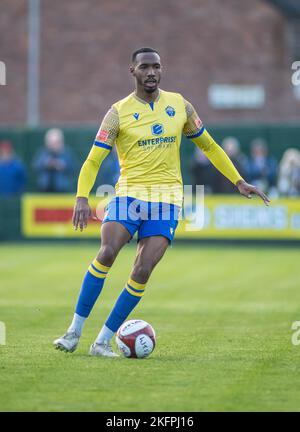 Warrington, UK, 19/11/2022, Warrington Town V Guiseley FA Trophy zweite Runde 19.. November 2022 Stockfoto