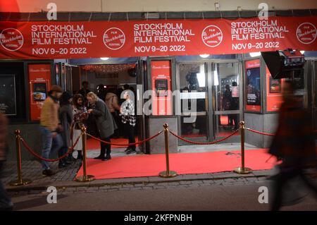 Stockholm, Schweden - November 2022 - Stockholm International Film Festival - Skandia-Teatern at Drottningatan. (Foto von Markku Rainer Peltonen) Stockfoto