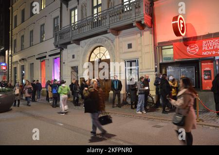 Stockholm, Schweden - November 2022 - Stockholm International Film Festival - Skandia-Teatern at Drottningatan. (Foto von Markku Rainer Peltonen) Stockfoto