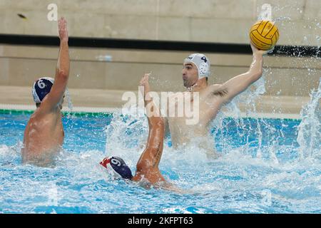 Piscina Scandone, Napoli, Italien, 19. November 2022, Tyler Abramson von CN Posillipo während des Spiels CN Posillipo gegen Iren Genova Quinto - Waterpolo Ital Serie A Stockfoto