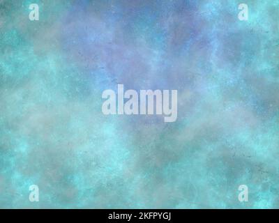 Kosmisch abstrakter blauer Hintergrund, der farbigen Staub, Farbspritzer imitiert Stockfoto