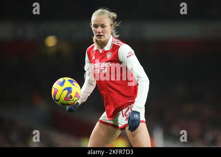 Borehamwood, Großbritannien. 19.. November 2022. Frida Maanum von Arsenal Women während des FA Women's Super League-Spiels zwischen Arsenal Women und Manchester United Women am 19. November 2022 im Meadow Park, Borehamwood, England. Foto von Joshua Smith. Nur zur redaktionellen Verwendung, Lizenz für kommerzielle Nutzung erforderlich. Keine Verwendung bei Wetten, Spielen oder Veröffentlichungen einzelner Clubs/Vereine/Spieler. Kredit: UK Sports Pics Ltd/Alamy Live Nachrichten Stockfoto