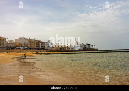 Die Strand von Cruz del Mar in Chipiona Stockfoto