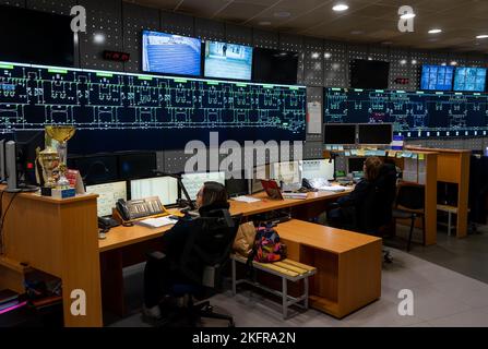 Bukarest, Rumänien - 18. November 2022: Das Bucharest Metro Dispatch Center wird anlässlich des 43.-jährigen Bestehens des Buc für die Öffentlichkeit geöffnet Stockfoto