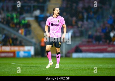 The University of Bradford Stadium, Bradford, England - 19. November 2022 Louis Appéré of Northampton Town - während des Spiels Bradford City V Northampton Town, Sky Bet League Two, 2022/23, The University of Bradford Stadium, Bradford, England - 19. November 2022 Guthaben: Arthur Haigh/WhiteRosePhotos/Alamy Live News Stockfoto