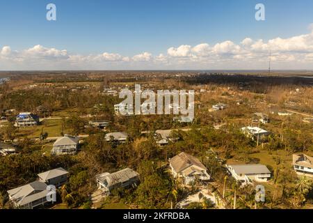 Luftaufnahmen aus der Nähe von Fort Myers, Florida. Stockfoto