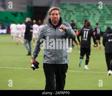 19. November 2022: VfB Stuttgart-Manager Michael Wimmer nach einem Bundesliga-Freundschaftsspiel zwischen dem FC Köln und dem VfB Stuttgart am 19. November 2022 in Austin, Texas. Stuttgart gewann 4-2. (Bild: © Scott Coleman/ZUMA Press Wire) Stockfoto